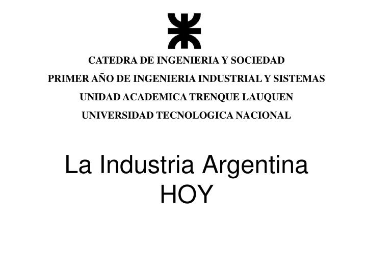 la industria argentina hoy