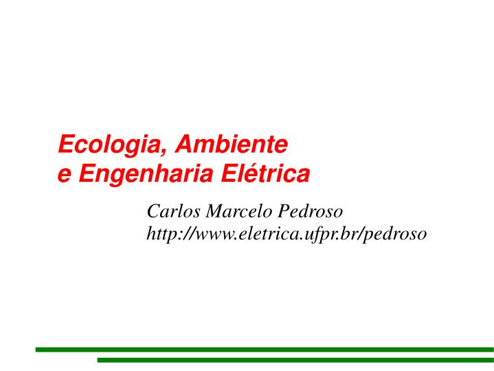 ecologia ambiente e engenharia el trica