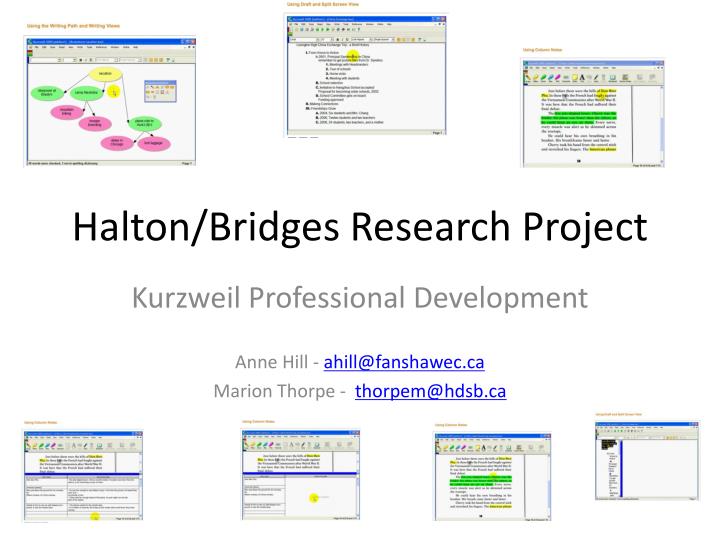 halton bridges research project