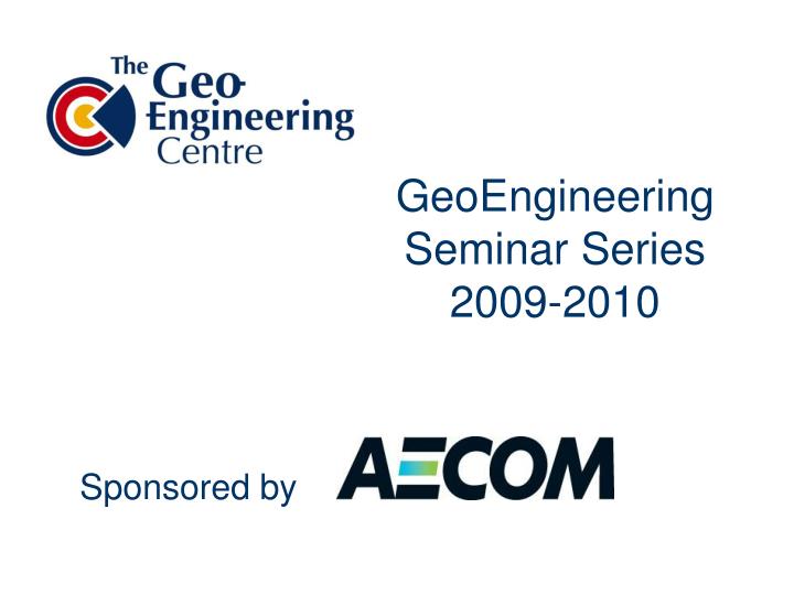 geoengineering seminar series 2009 2010