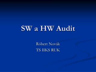 sw a hw audit
