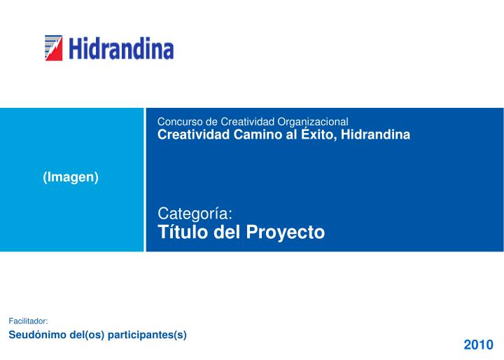 categor a t tulo del proyecto