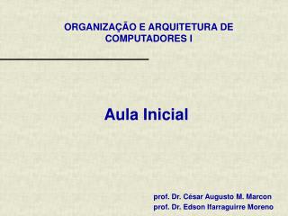 aula inicial