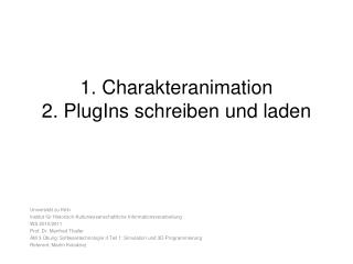 1 charakteranimation 2 plugins schreiben und laden
