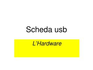 scheda usb