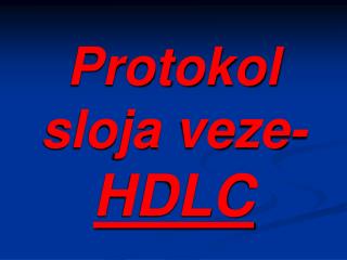 protokol sloja veze hdlc