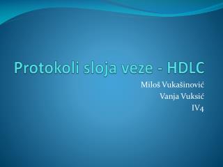 protokoli sloja veze hdlc