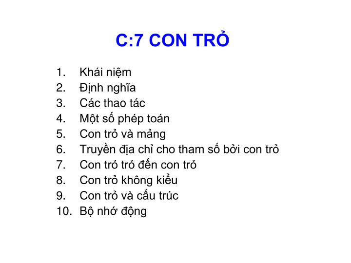 c 7 con tr