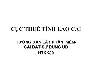 c c thu t nh l o cai