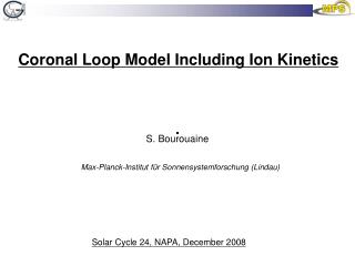Coronal Loop Model Including Ion Kinetics