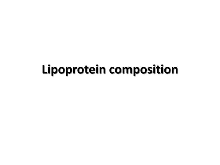 lipoprotein composition