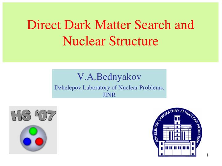 direct dark matter search and nuclear structure