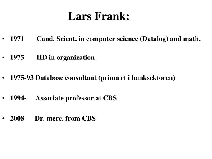 lars frank