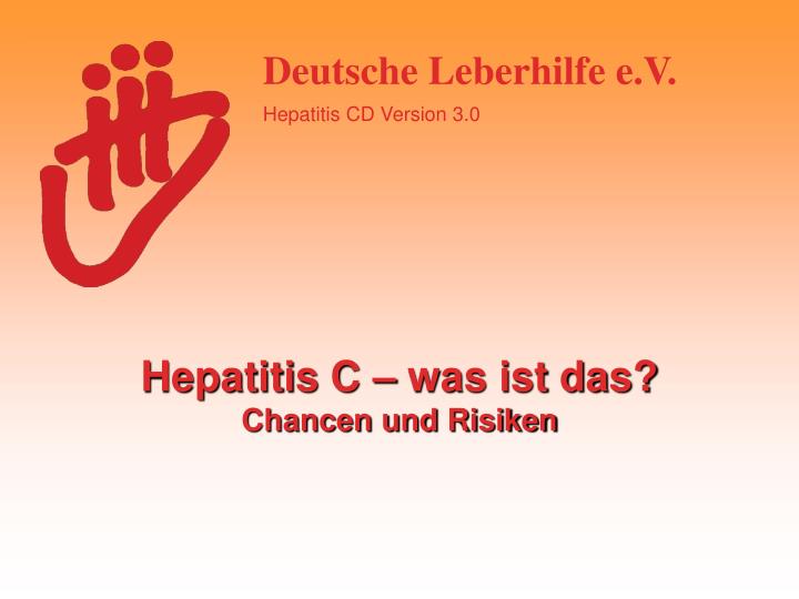 hepatitis c was ist das chancen und risiken