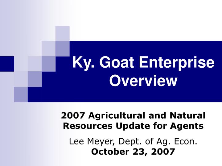 ky goat enterprise overview