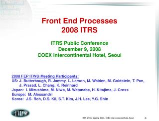 Front End Processes 2008 ITRS