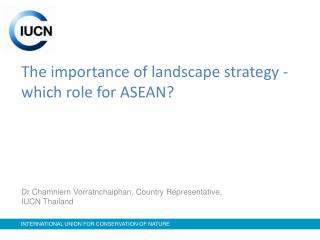 The importance of landscape strategy - which role for ASEAN?