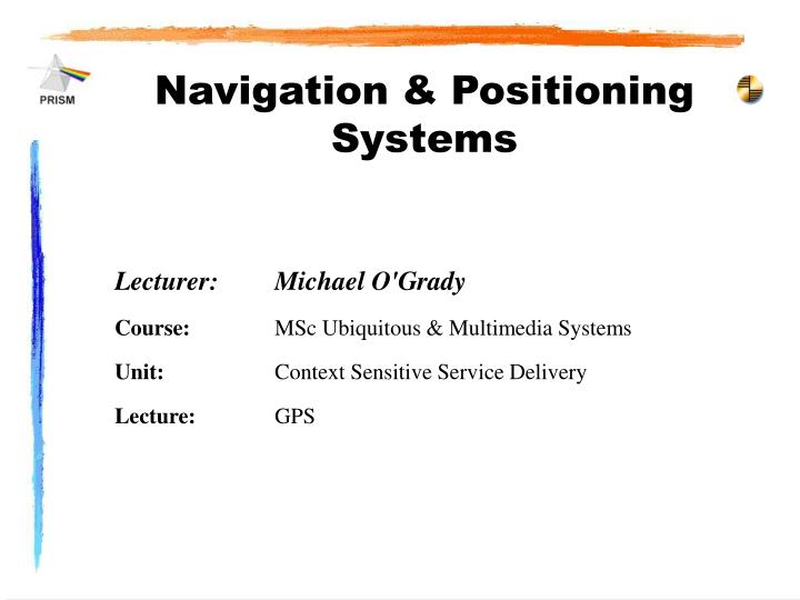 navigation positioning systems
