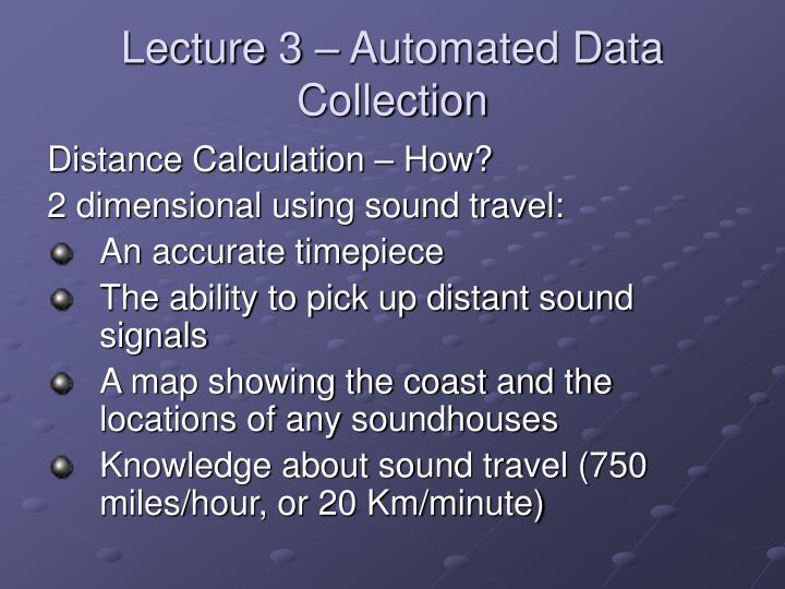 lecture 3 automated data collection