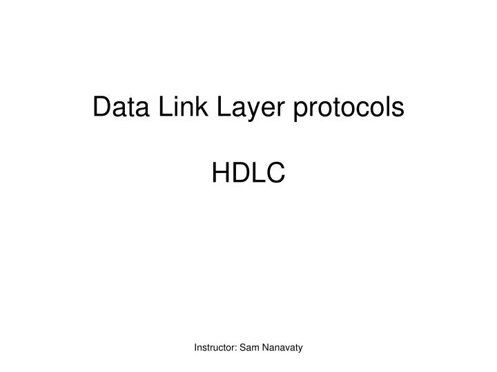data link layer protocols hdlc