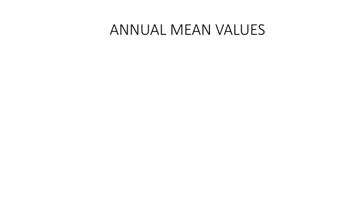 annual mean values