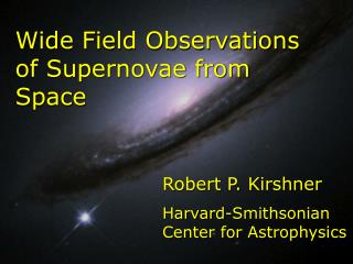 A Blunder Undone Robert P. Kirshner Harvard-Smithsonian Center for Astrophysics