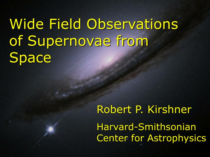 a blunder undone robert p kirshner harvard smithsonian center for astrophysics