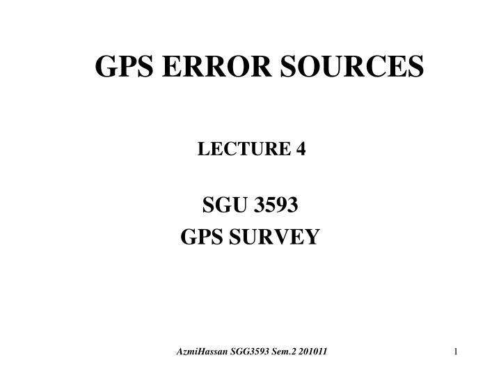 sgu 3593 gps survey