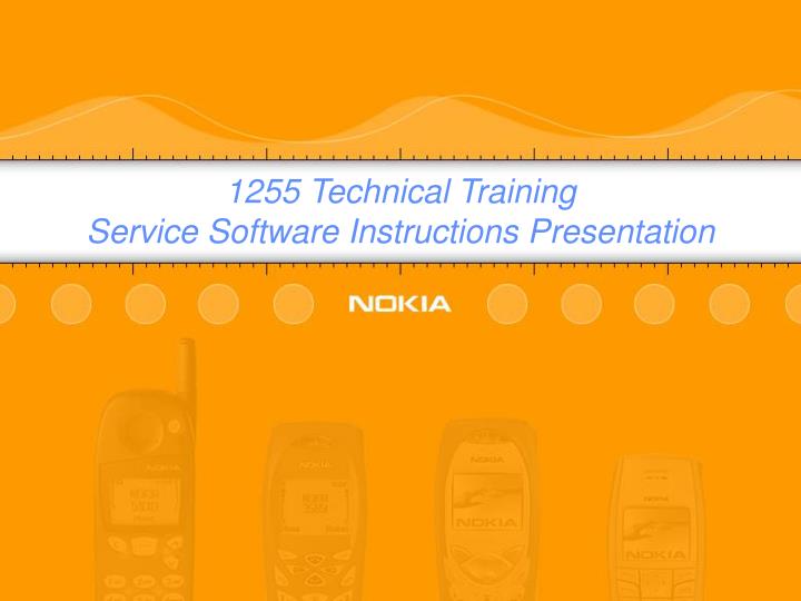 1255 technical training service software instructions presentation