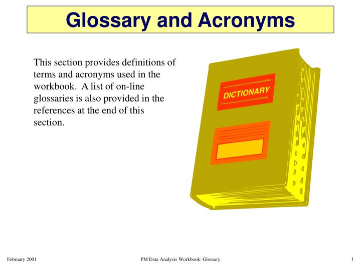 glossary and acronyms