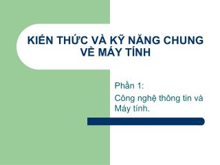 ki n th c v k n ng chung v m y t nh