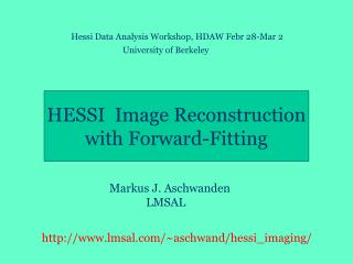 HESSI Image Reconstruction with Forward-Fitting Algorithm