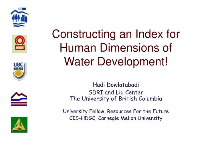 constructing an index for human dimensions of water development