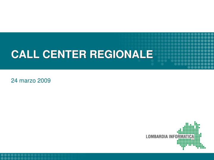 call center regionale