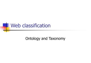 Web classification