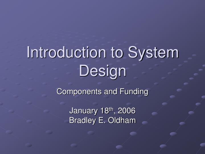 introduction to system design