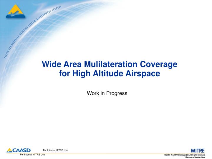 wide area mulilateration coverage for high altitude airspace