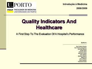 Quality Indicators And Healthcare
