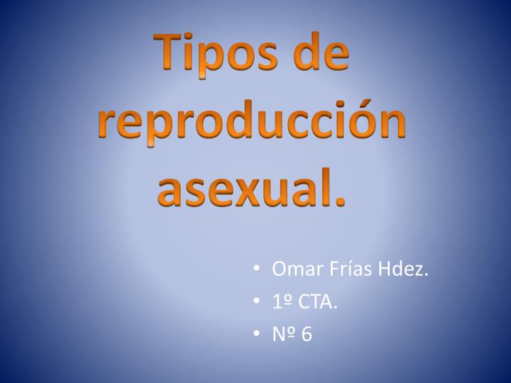 tipos de reproducci n asexual