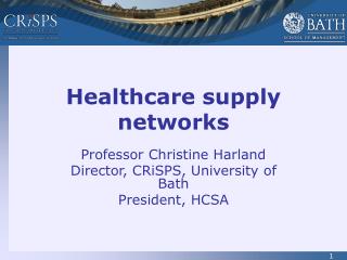 Healthcare supply networks