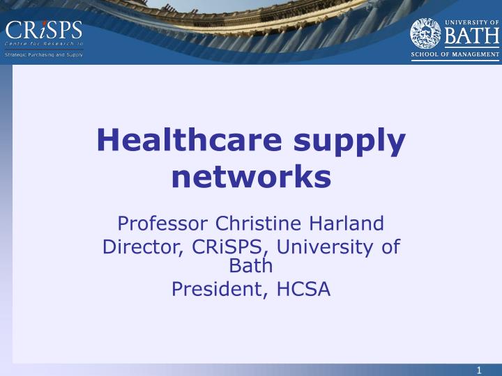 healthcare supply networks