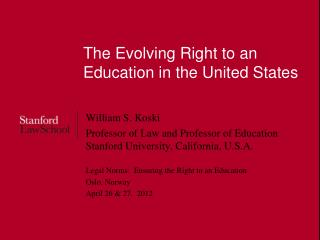 The Evolving Right to an Education in the United States