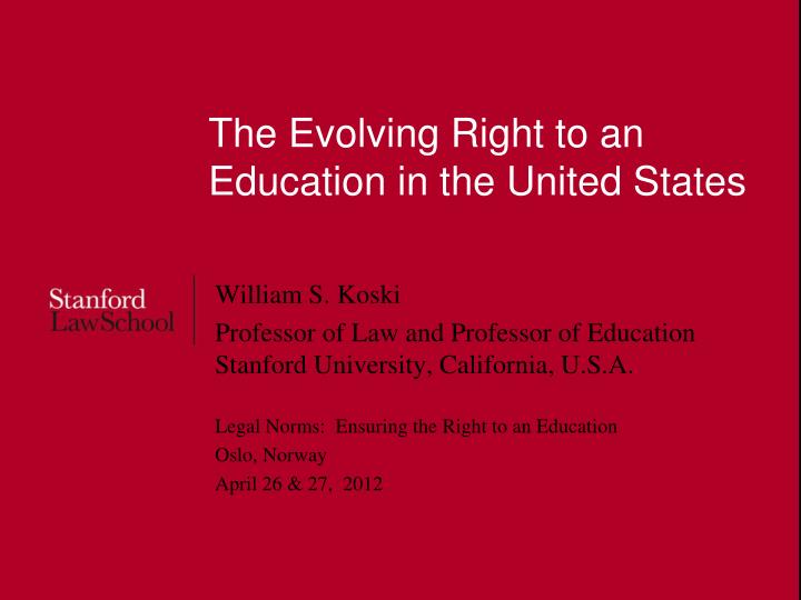 the evolving right to an education in the united states