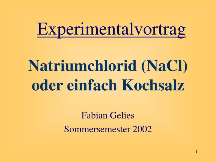 natriumchlorid nacl oder einfach kochsalz