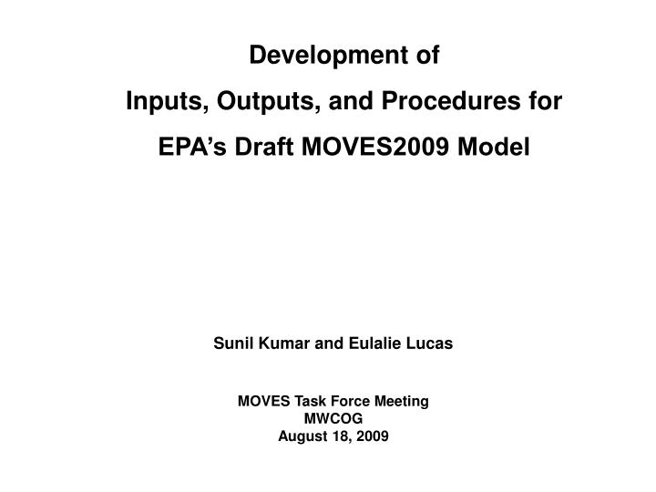 sunil kumar and eulalie lucas moves task force meeting mwcog august 18 2009