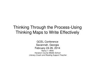 Thinking Through the Process-Using Thinking Maps to Write Effectively