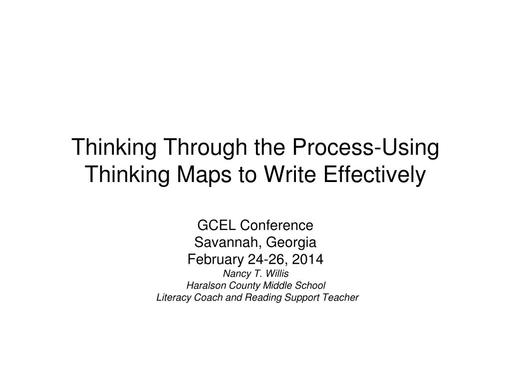 Thinking Maps Writign Process PPT - Thinking Through the Process-Using Thinking Maps to Write ...