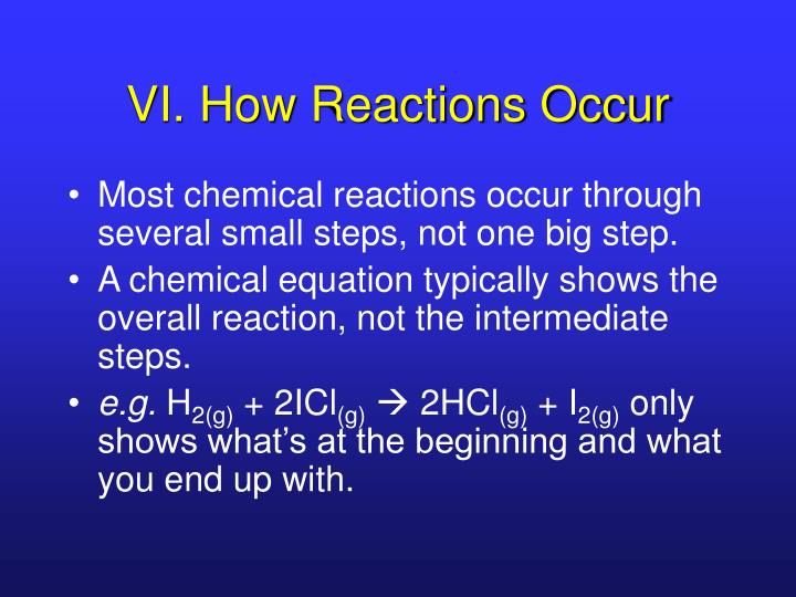 vi how reactions occur