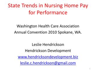 State Trends in Nursing Home Pay for Performance