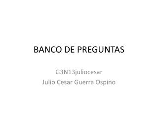 banco de preguntas